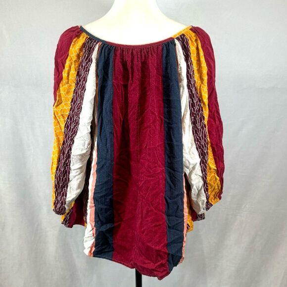 Lane Bryant bold stripes popover blouse top size 14/16 - Picture 6 of 9